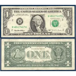 Etats Unis P.496a New York, TB Billet de 1 Dollar 1995 série B