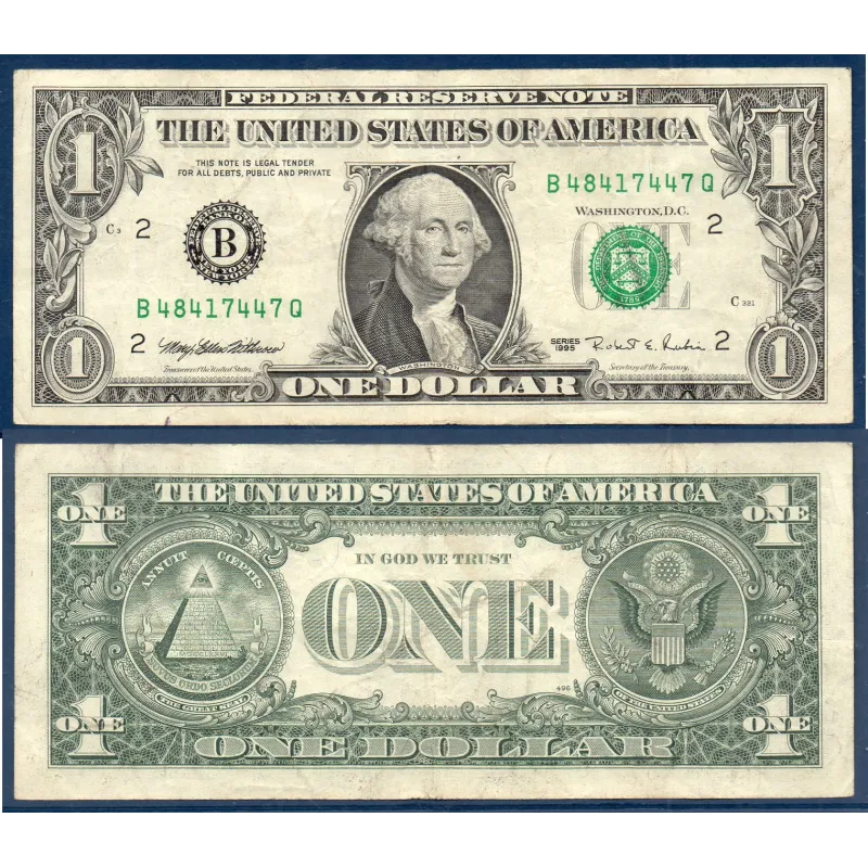 Etats Unis P.496a New York, TB Billet de 1 Dollar 1995 série B Etats Unis P.496a New York, TB Billet de 1 Dollar 1995 série B