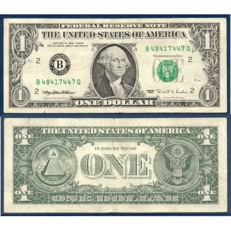 Etats Unis P.496a New York, TB Billet de 1 Dollar 1995 série B