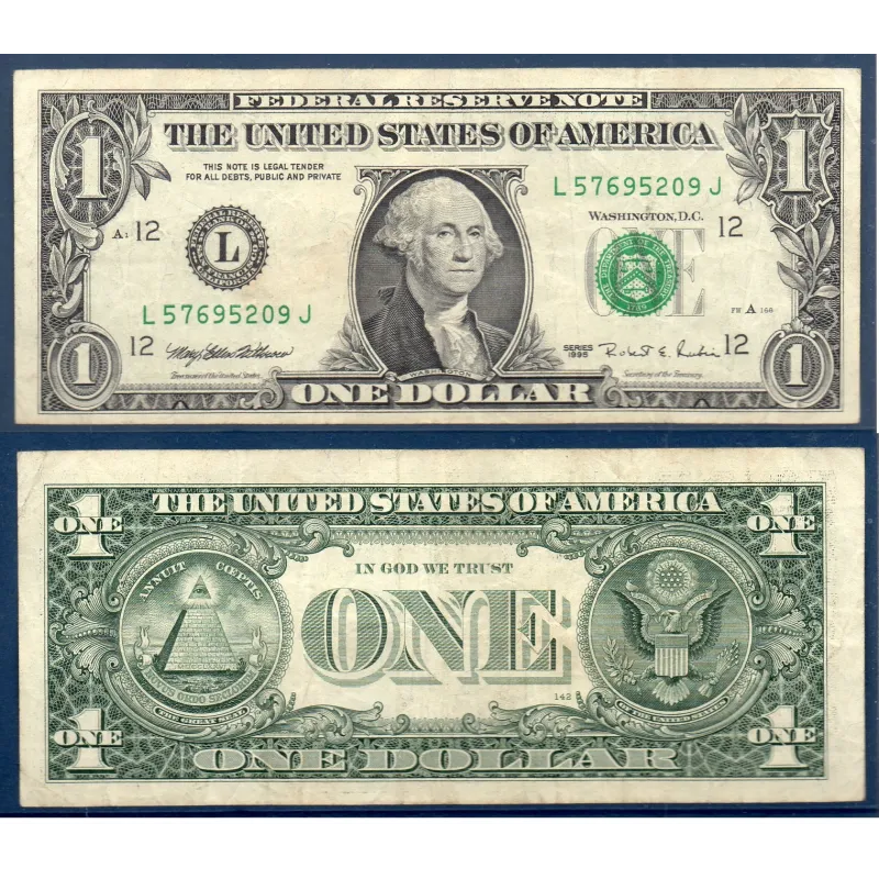 Etats Unis P.496a San Francisco, TB Billet de 1 Dollar 1995 série L Etats Unis P.496a San Francisco, TB Billet de 1 Dollar 1995 série L