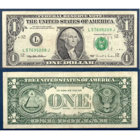 Etats Unis P.496a San Francisco, TB Billet de 1 Dollar 1995 série L