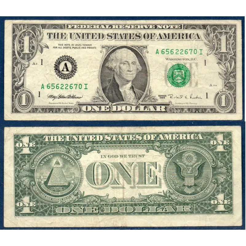 Etats Unis P.496a Boston, TB Billet de 1 Dollar 1995 série A Etats Unis P.496a Boston, TB Billet de 1 Dollar 1995 série A