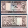 Cap vert P.56a, TB Billet de 1000 escudos 1977 Amilcar Cabral