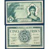 Algérie P.91, Spl, Billet de 5 Francs 16.11.1942 Allégorie