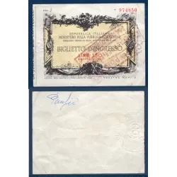 Italie entrée au musée, Billet de banque de 3 Lire