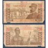 Guyane Française P.21a, AB Billet de 20 francs 1947-1949 Emile Gentil
