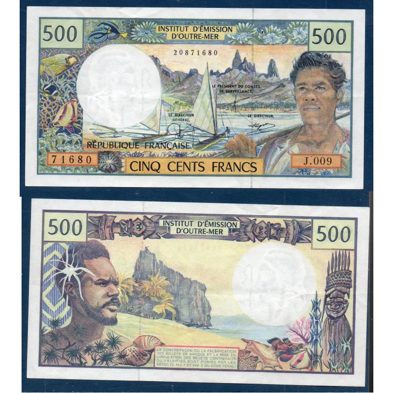 Polynésie Française P.1d, TTB Billet de 500 Francs 2002 pecheur Polynésie Française P.1d, TTB Billet de 500 Francs 2002 pecheur