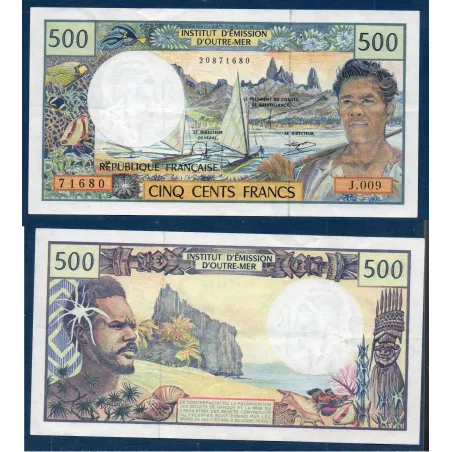 Polynésie Française P.1d, TTB Billet de 500 Francs 2002 pecheur