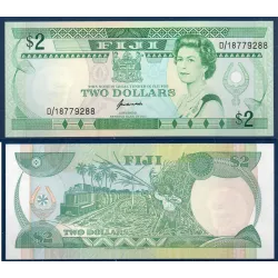 Fidji P.90a, neuf Billet de 2 Dollars 1995 Canne à sucre