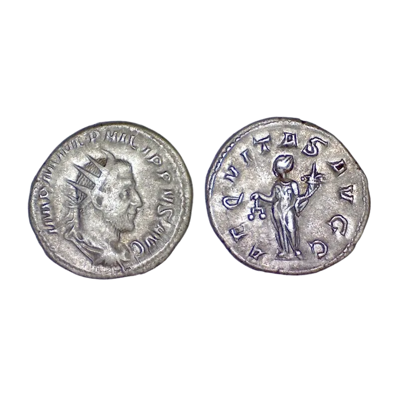 Antoninien de Philippe 1er (245-247), RIC 27b AEQVITAS AVGG atelier Rome Antoninien de Philippe 1er (245-247), RIC 27b AEQVITAS AVGG atelier Rome