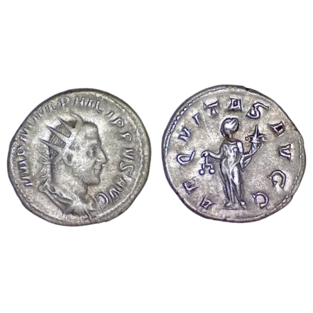 Antoninien de Philippe 1er (245-247), RIC 27b AEQVITAS AVGG atelier Rome