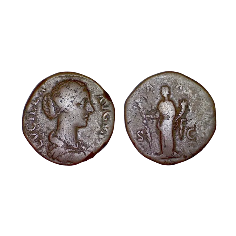 Sesterce de Lucille (164-166), RIC 1740 HILARITAS atelier Rome Sesterce de Lucille (164-166), RIC 1740 HILARITAS atelier Rome