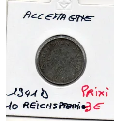 Allemagne 10 reichspfennig 1941 D, TTB KM 101 pièce de monnaie