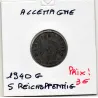 Allemagne 5 reichspfennig 1940 G, TTB KM 100 pièce de monnaie