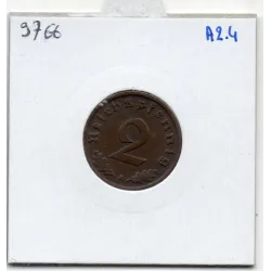 Allemagne 2 reichspfennig 1937 A, TTB KM 90 pièce de monnaie