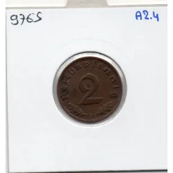 Allemagne 2 reichspfennig 1940 D, TTB KM 90 pièce de monnaie