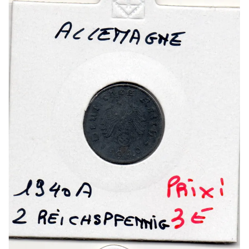 Allemagne 1 reichspfennig 1940 A, TTB KM 97 pièce de monnaie Allemagne 1 reichspfennig 1940 A, TTB KM 97 pièce de monnaie