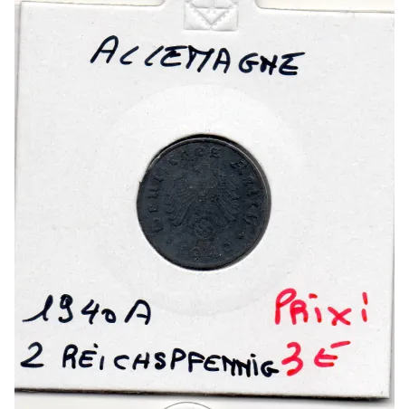 Allemagne 1 reichspfennig 1940 A, TTB KM 97 pièce de monnaie