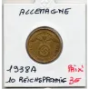 Allemagne 10 reichspfennig 1938 A, TTB KM 92 pièce de monnaie