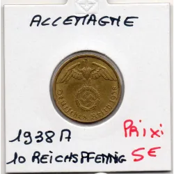 Allemagne 10 reichspfennig 1938 A, Sup KM 92 pièce de monnaie