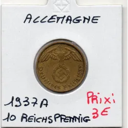 Allemagne 10 reichspfennig 1937 A, TTB KM 92 pièce de monnaie