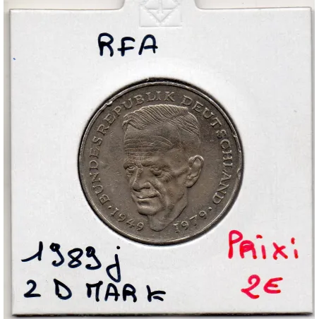 Allemagne RFA 2 deutsche mark 1983 J, TTB KM 140.1 Kurt Schumacher
