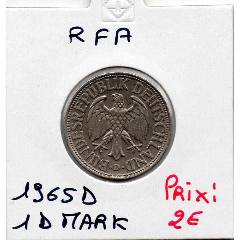 Allemagne RFA 1 deutsche mark 1965 D, Sup- KM 110 Allemagne RFA 1 deutsche mark 1965 D, Sup- KM 110