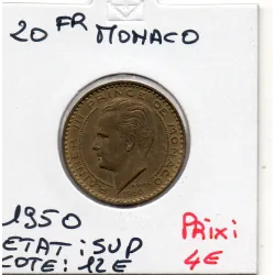 Monaco Rainier III 20 francs 1950 Sup, Gad 140 pièce de monnaie