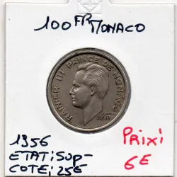 Monaco Rainier III 100 francs 1956 Sup-, Gad 143 pièce de monnaie