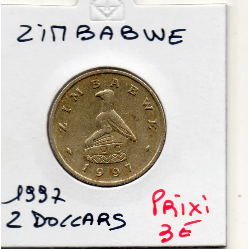 Zimbabwe 2 dollars 1997 TTB+, KM 12 Pangolins Zimbabwe 2 dollars 1997 TTB+, KM 12 Pangolins