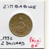 Zimbabwe 2 dollars 1997 TTB+, KM 12 Pangolins