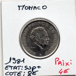 Monaco Rainier III 2 Francs 1981 Sup+, Gad 151 pièce de monnaie