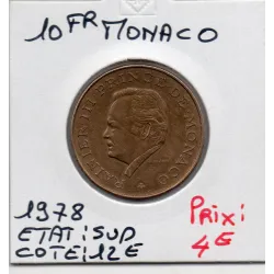 Monaco Rainier III 10 Francs 1978 Sup, Gad 157 pièce de monnaie