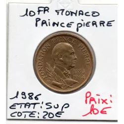 Monaco fondation Prince Pierre 10 Francs 1989 Sup, Gad 159 pièce de monnaie