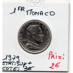 Monaco Rainier III 1 Franc 1979 Sup+, Gad 150 pièce de monnaie