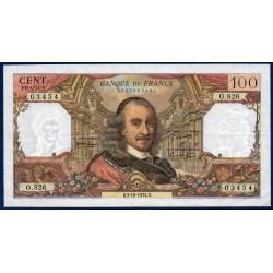100 Francs Corneille TTB 3.10.1974 Billet de la banque de France