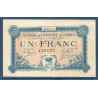 Tarbes 1 franc, TTB, 23.9.1917 Pirot 120.18 Billet de la chambre de commerce