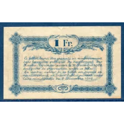 Tarbes 1 franc, TTB, 23.9.1917 Pirot 120.18 Billet de la chambre de commerce