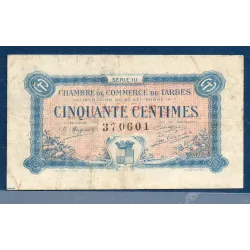 Tarbes 50 centimes, TB, 23.9.1917 Pirot 120.12 Billet de la chambre de commerce