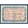 Tarare 1 franc, TB, 21.4.1917 Pirot 119.24 Billet de la chambre de commerce