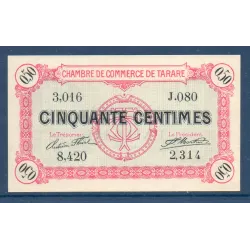 Tarare 50 centimes, Neuf, 22.1.1916 Pirot 119.16 Billet de la chambre de commerce