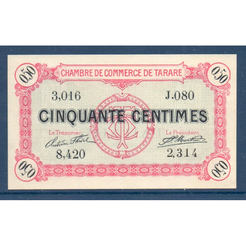 Tarare 50 centimes, Neuf, 22.1.1916 Pirot 119.16 Billet de la chambre de commerce Tarare 50 centimes, Neuf, 22.1.1916 Pirot 119.16 Billet de la chambre de commerce