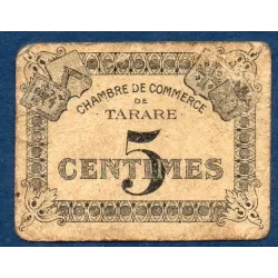 Tarare 5 centimes, TB, ND Pirot 119.38 Billet de la chambre de commerce