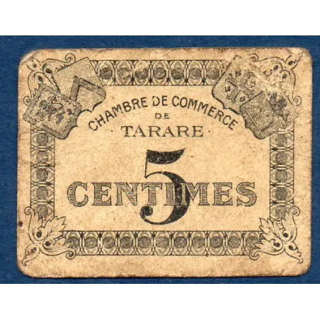 Tarare 5 centimes, TB, ND Pirot 119.38 Billet de la chambre de commerce