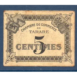 Tarare 5 centimes, TB, ND Pirot 119.35 Billet de la chambre de commerce