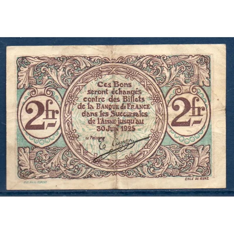Saint Quentin 2 francs, TB, ND Pirot 116.8 Billet de la chambre de commerce Saint Quentin 2 francs, TB, ND Pirot 116.8 Billet de la chambre de commerce
