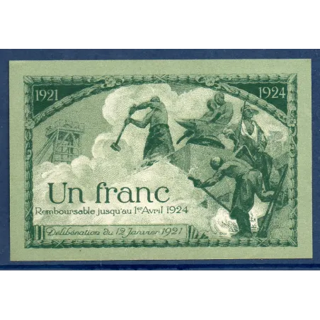 Saint Etienne 1 franc, Spl, 12.1.1921 Pirot 114.7 Billet de la chambre de commerce