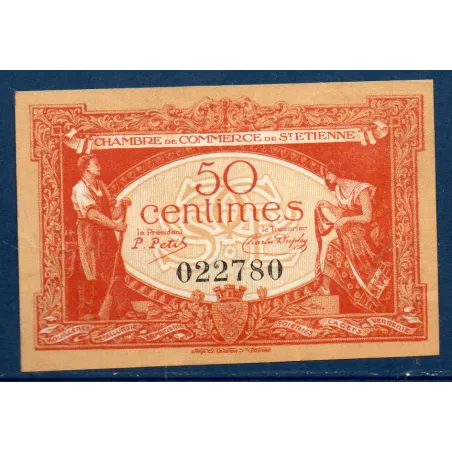 Saint Etienne 50 centimes, Sup, 12.1.1921 Pirot 114.6 Billet de la chambre de commerce