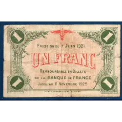 Saint Dizier 1 franc, TB-, 7.6.1921 Pirot 113.22 Billet de la chambre de commerce