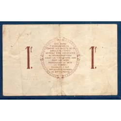 Saint Dizier 1 franc, TB, 11.11.1915 Pirot 113.6 Billet de la chambre de commerce